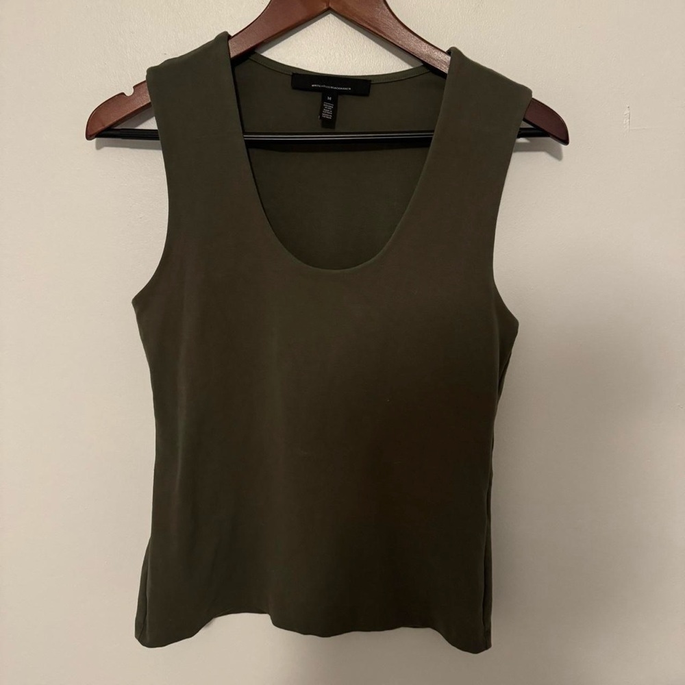 White House Black Market Olive Tank Top